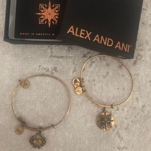 Alex + Ani Gold Bracelet Set in RAF Gold Finish